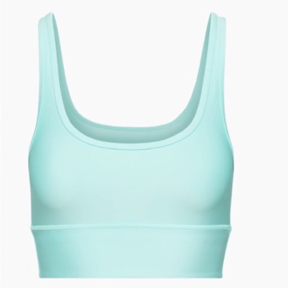 ARITZIA TNAGLOSS MINI LONGLINE BRA TOP SIZE SMALL IN ADRIATIC BLUE